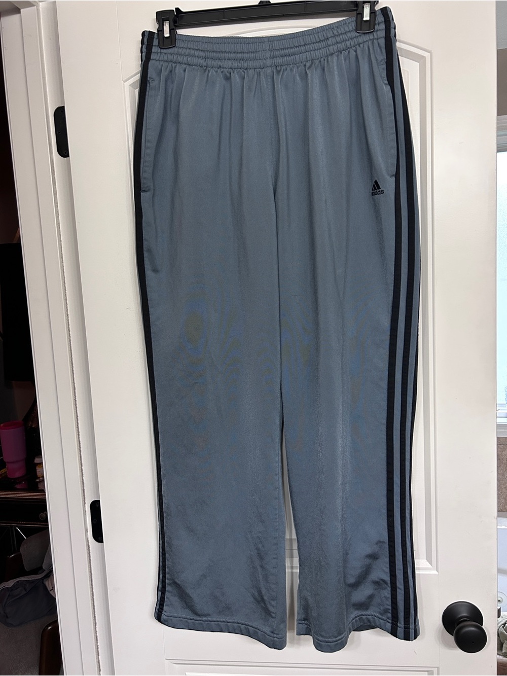 Adidas Women’s Grey Wide Leg Track Pants Medium